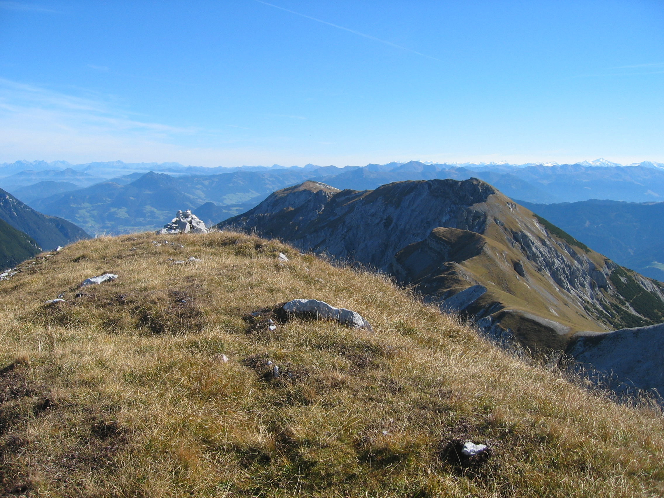 Rückblick von der Kaserjochspitze (Stanser Joch und Ochsenkopf)
