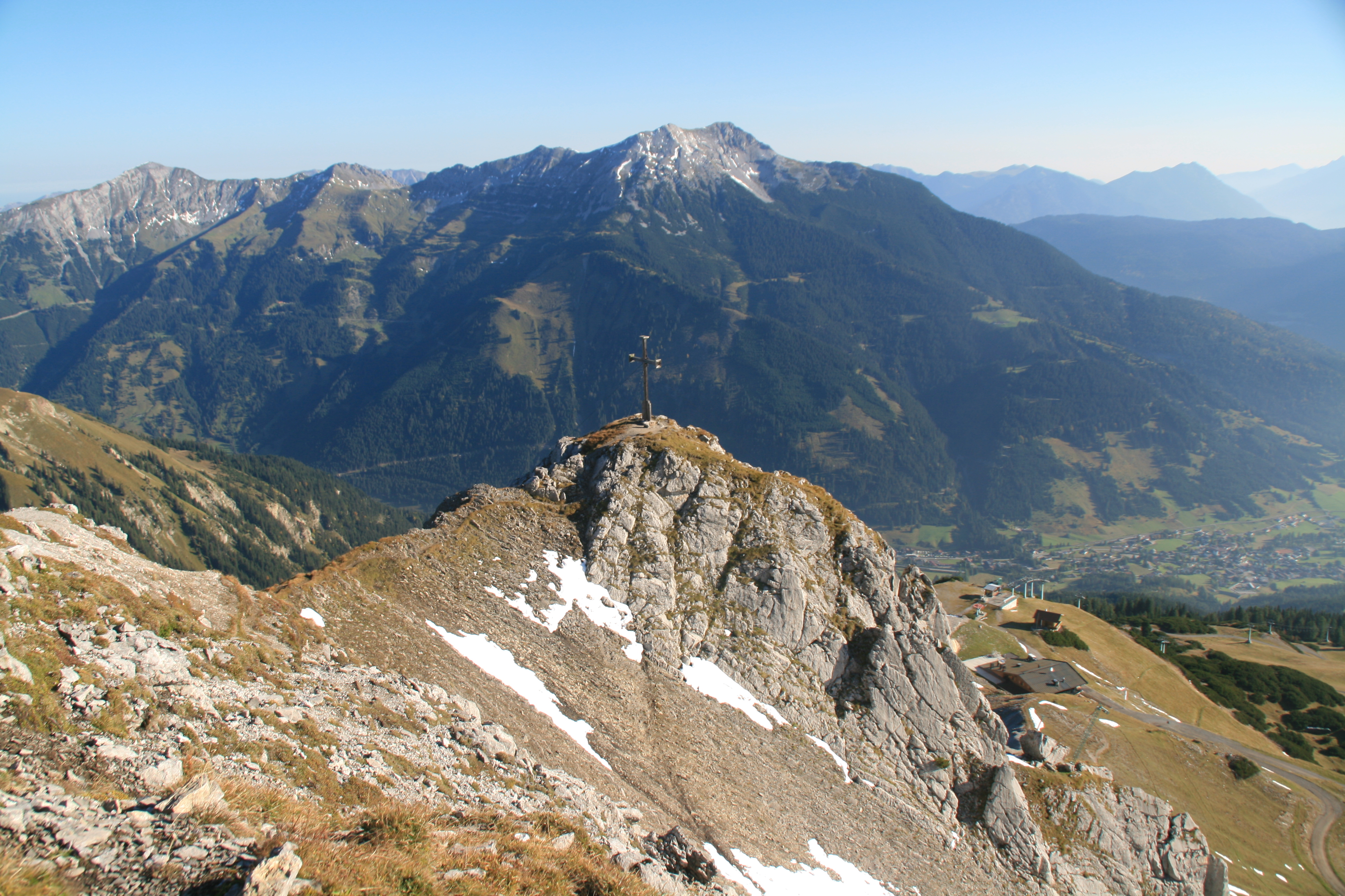 Blick vom Grubigstein zum Daniel
