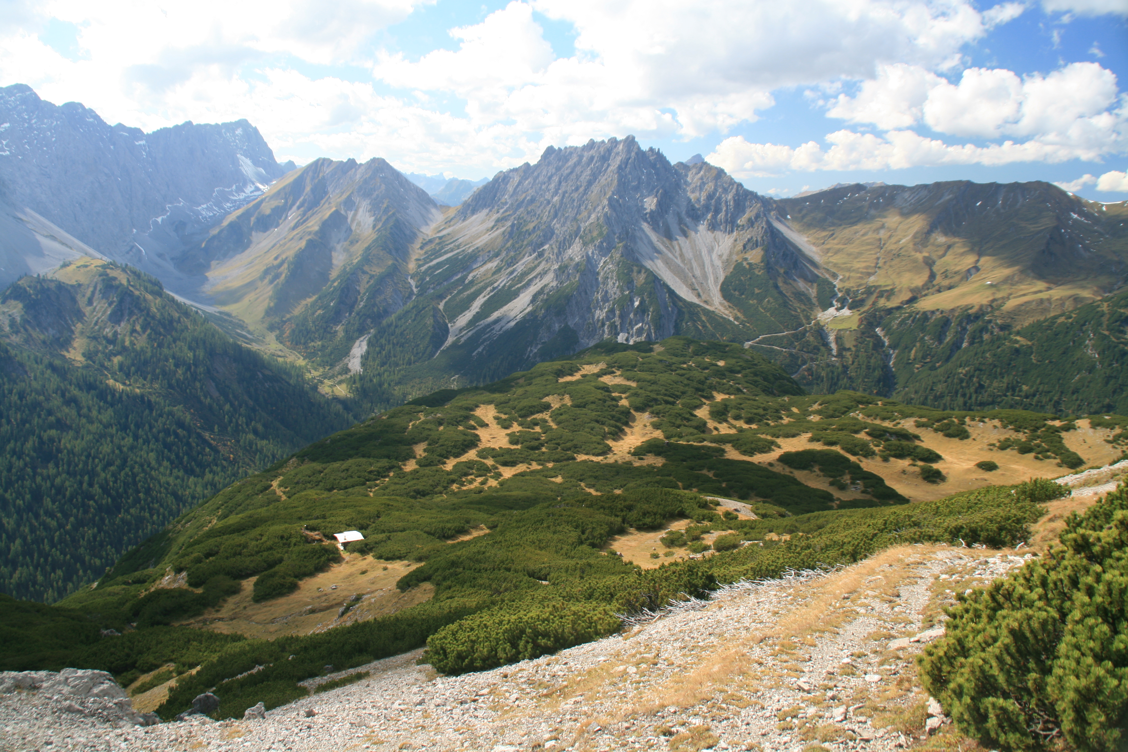 Aserlescharte, Blick zum Rudiger-Massiv