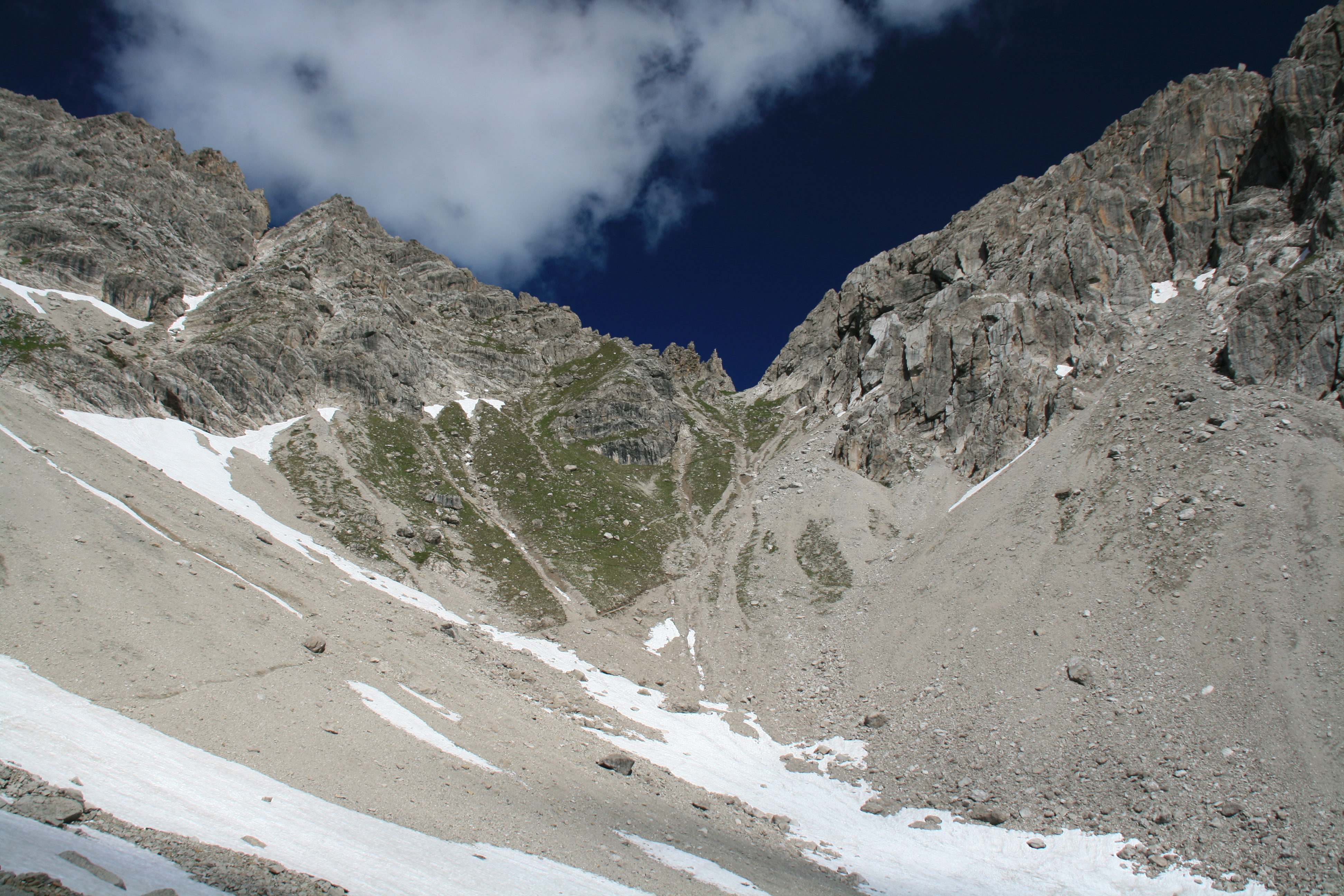 Rückblick zum Scharnitzsattel