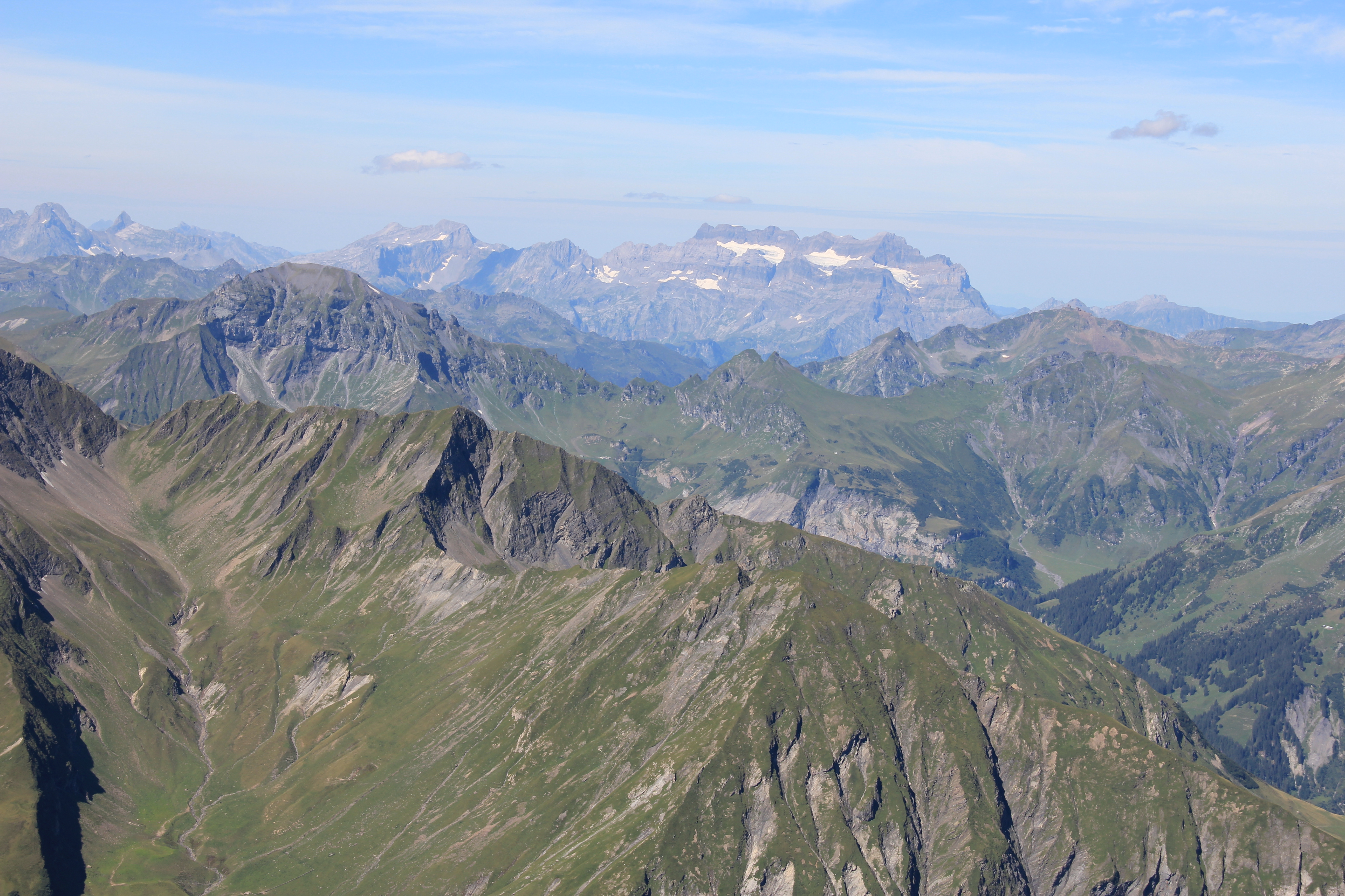 Ortstock (ganz links), Ruchen, Glärnisch-Massiv