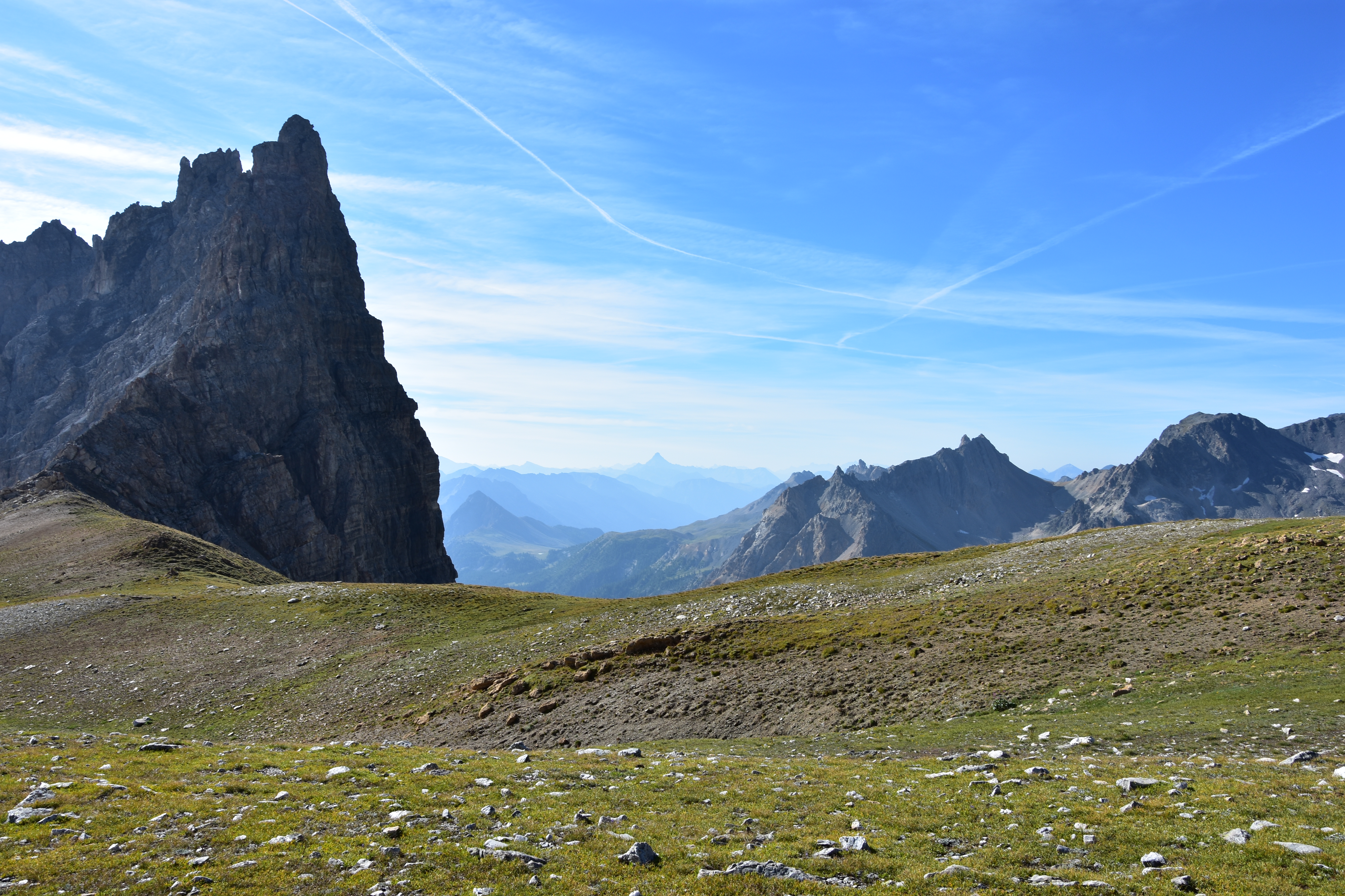 Der Monviso zeigt sich.